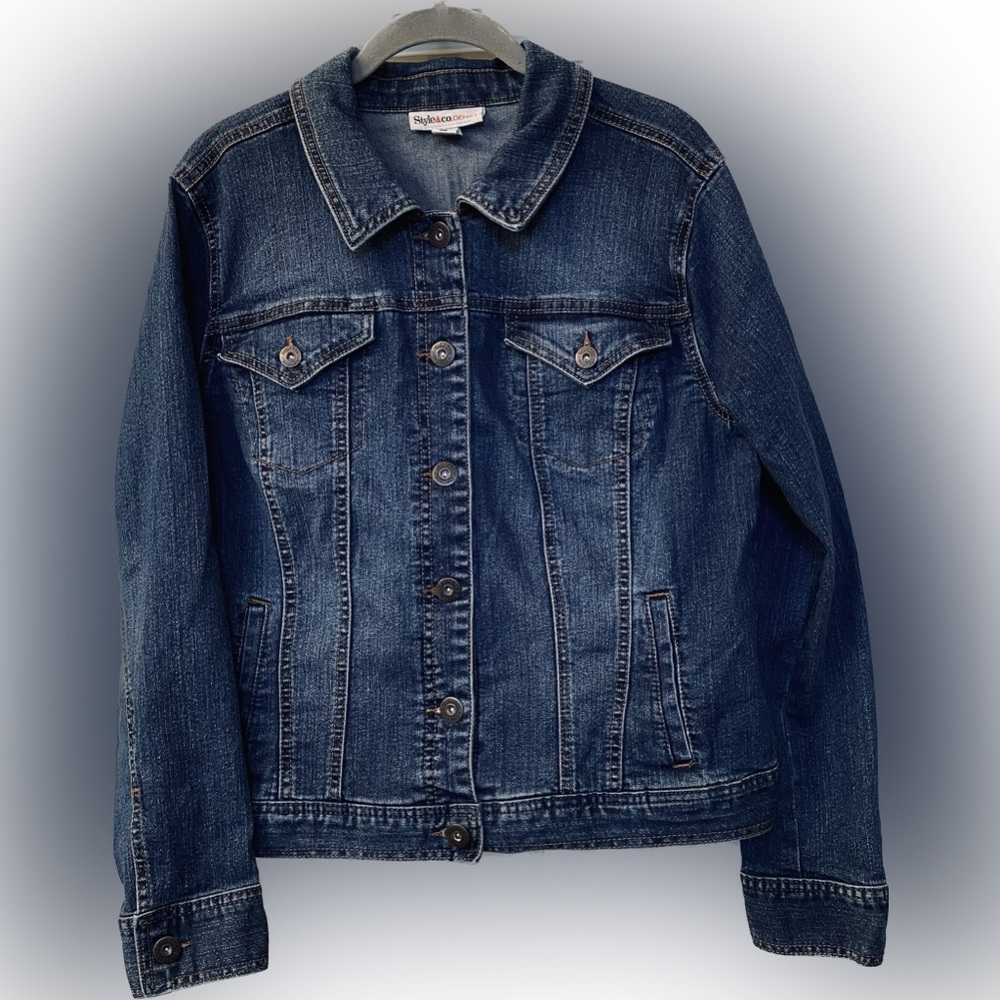 Style and Company denim unlined Jacket regular medium in new condition